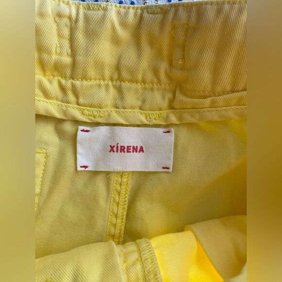 Xirena Baylor Yellow Twill Cotton High Rise Straight Trouser Pants Womens 27 - Picture 7 of 16